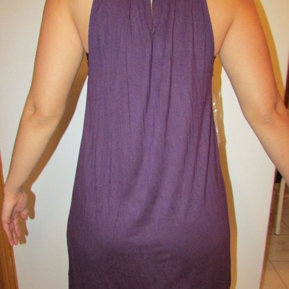 Aritzia Purple Halter Dress Size Medium - Picture 3 of 3